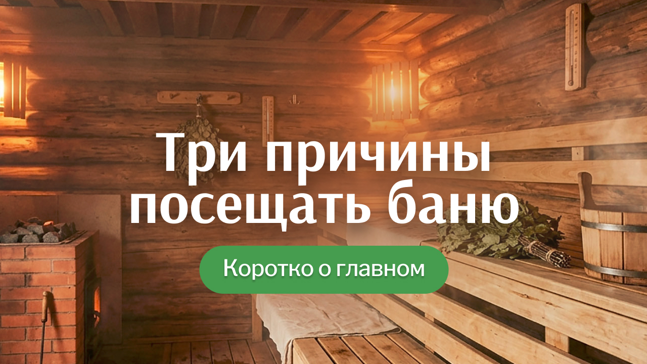 3 причины ходить в баню: коротко и по делу