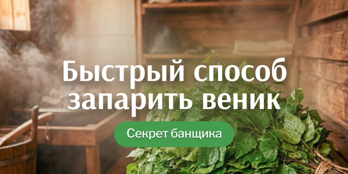 Как быстро подготовить веник в бане: способ за пару минут
