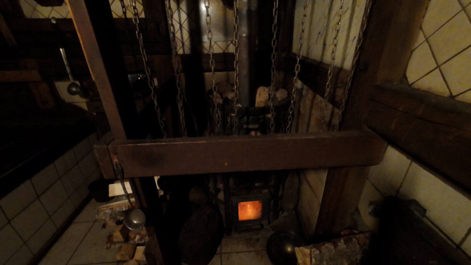 Печь на дровах