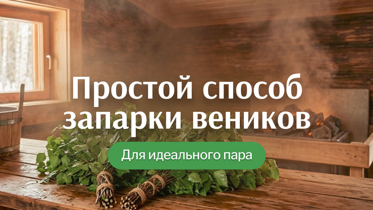 Самый простой способ запарить веник: без заморочек и с нормальным результатом