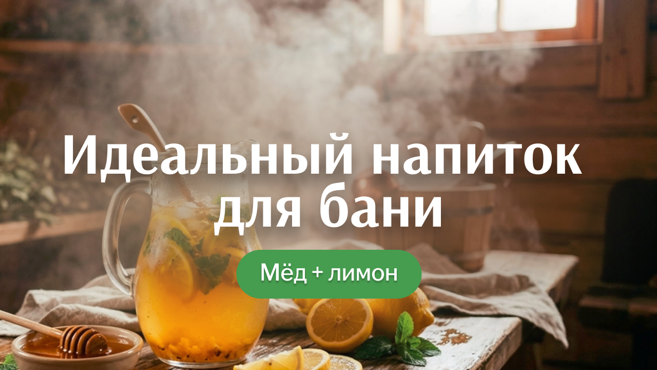 Самый витаминный напиток для бани: простой лимонно-медовый рецепт