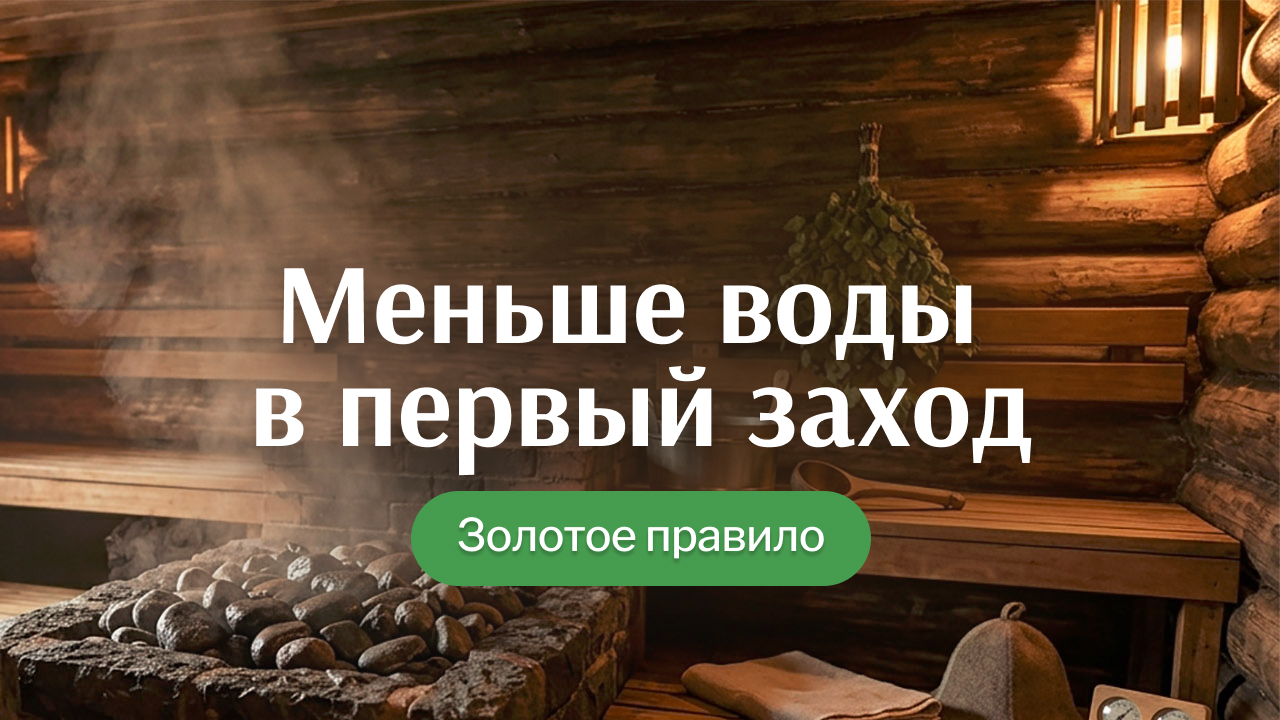 Не лей много воды при первом заходе в парную: полезный совет