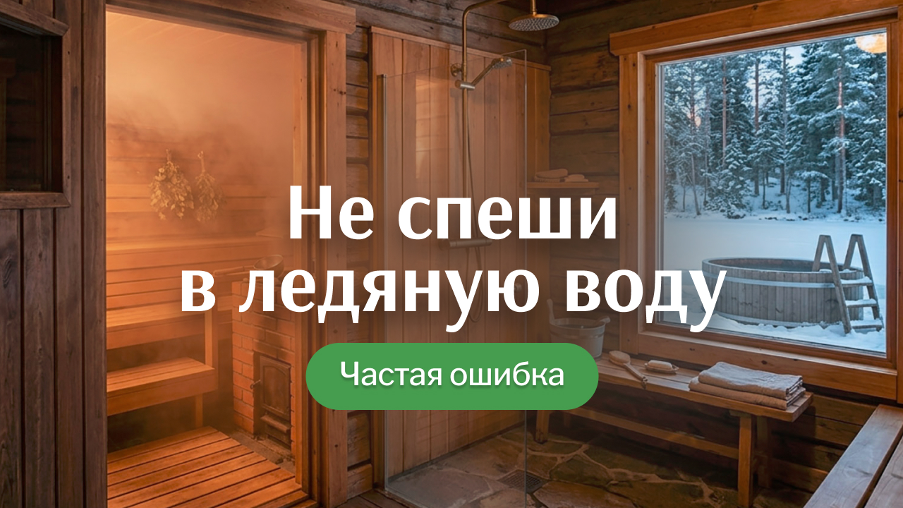 После первого захода сразу в ледяную купель? Так делать не стоит