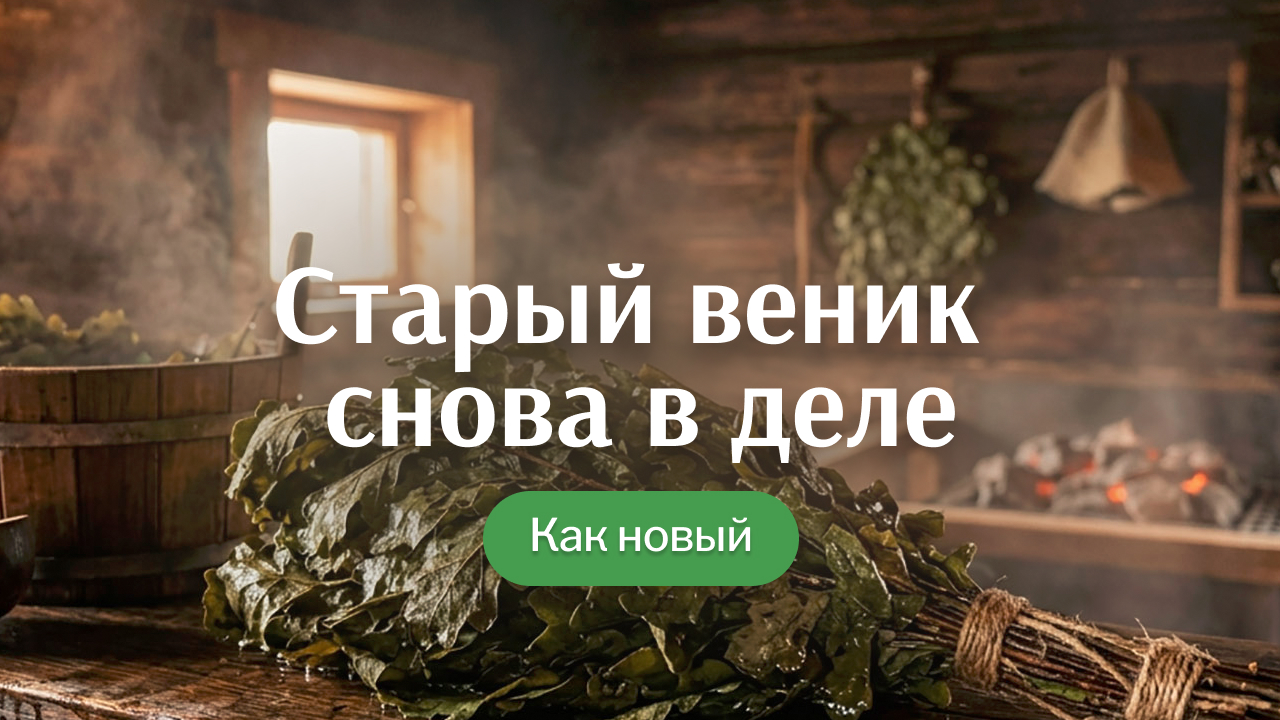 Повторное запаривание веников для бани: как правильно это сделать